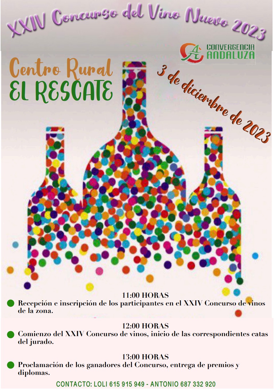 Este domingo se celebra en Rescate la jornada de convivencia ‘Vino Nuevo 2023’ organizado por Convergencia Andaluza